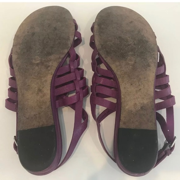DKNY PURPLE LEATHER SANDALS SIZE 7.5 - Picture 8 of 8